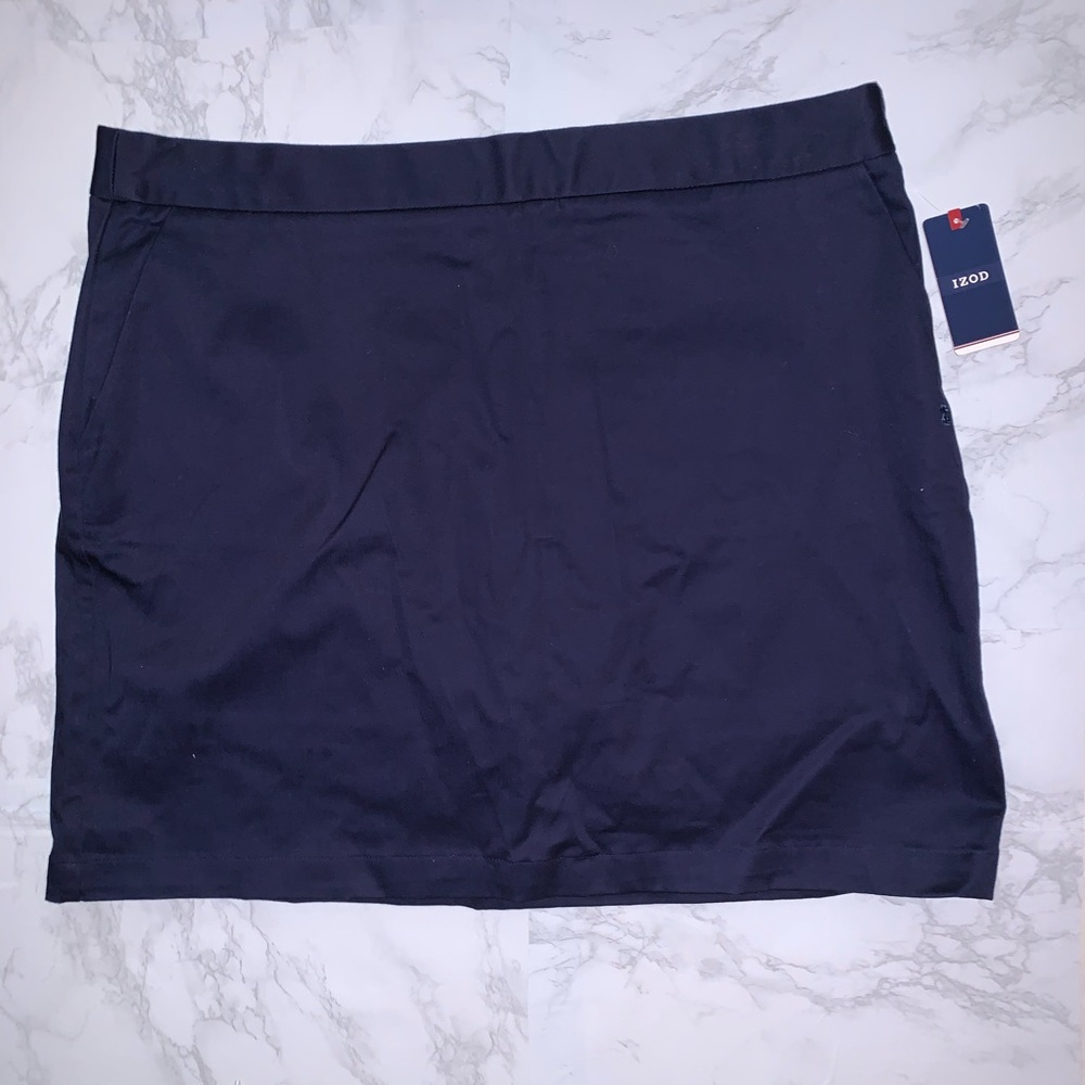 NWT IZOD Dark Navy Pocket Skirt